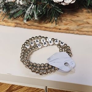 Dream + Brave Good Vibes Beaded Bracelet